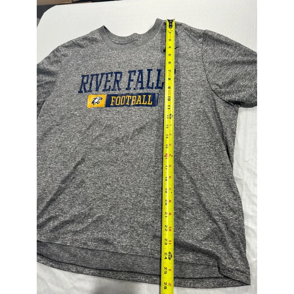 Nike‎ Dri-FIT River Falls Football Graphic T-Shirt Gray Mens XL Heathered Tee